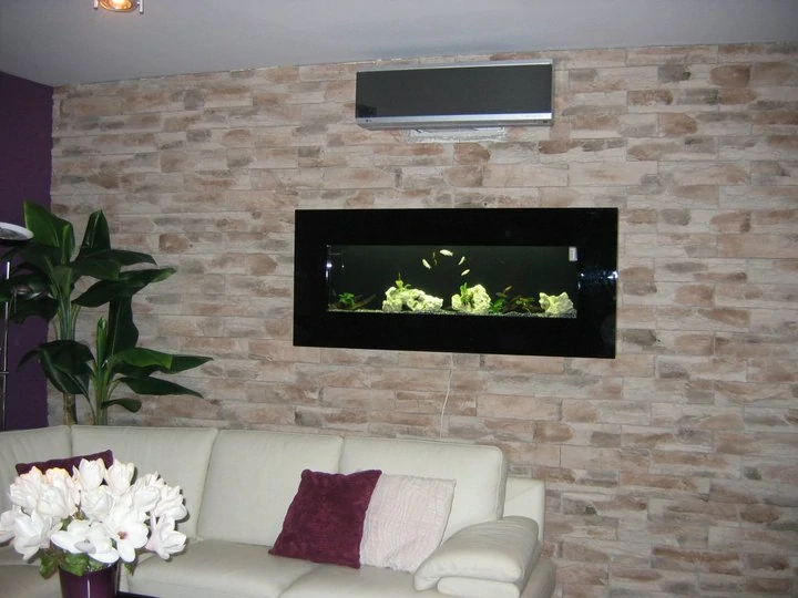 Designové nástěnné akvárium ŽIVÝ OBRAZ Černá barva