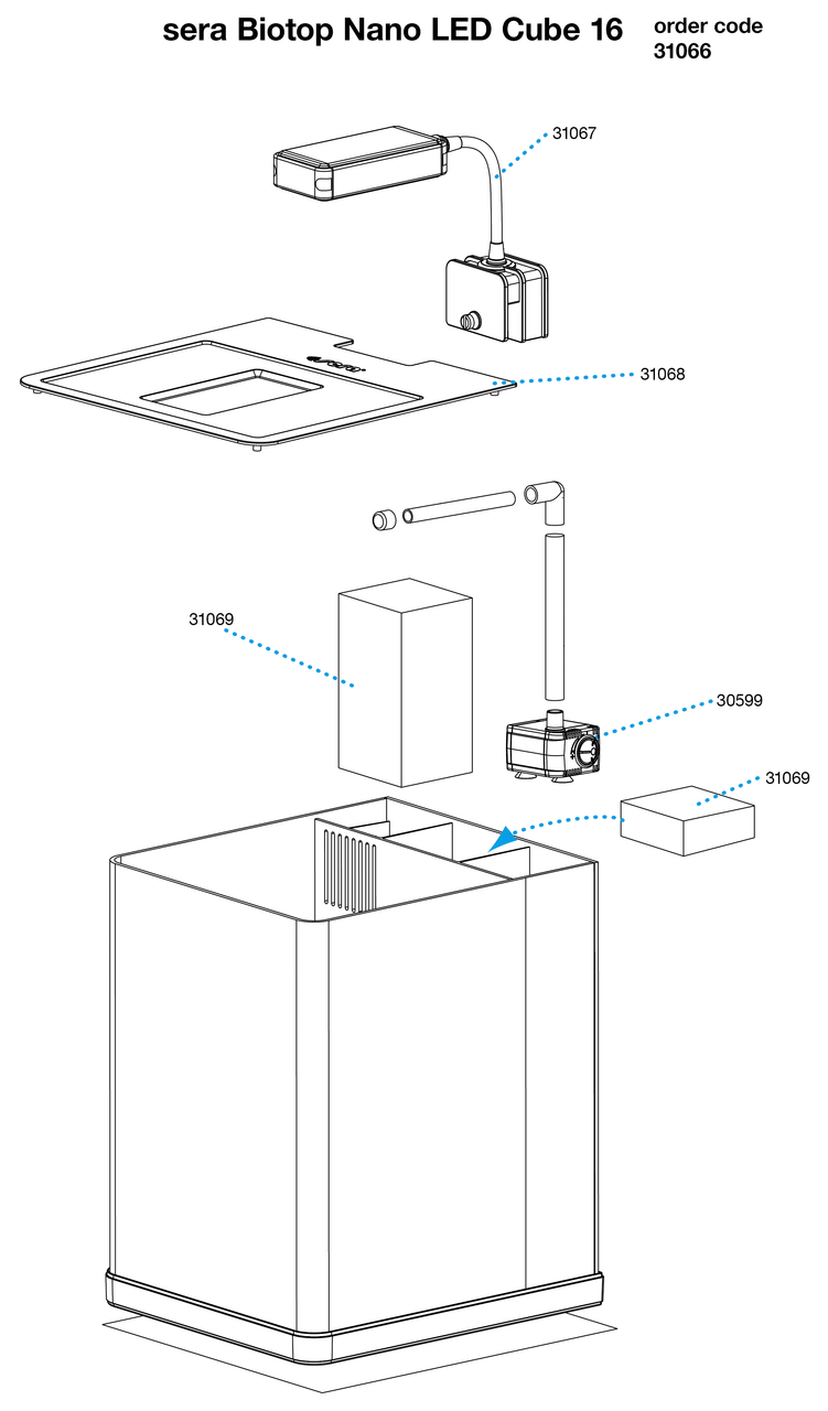 Sera Biotop Nano LED Cube 16L
