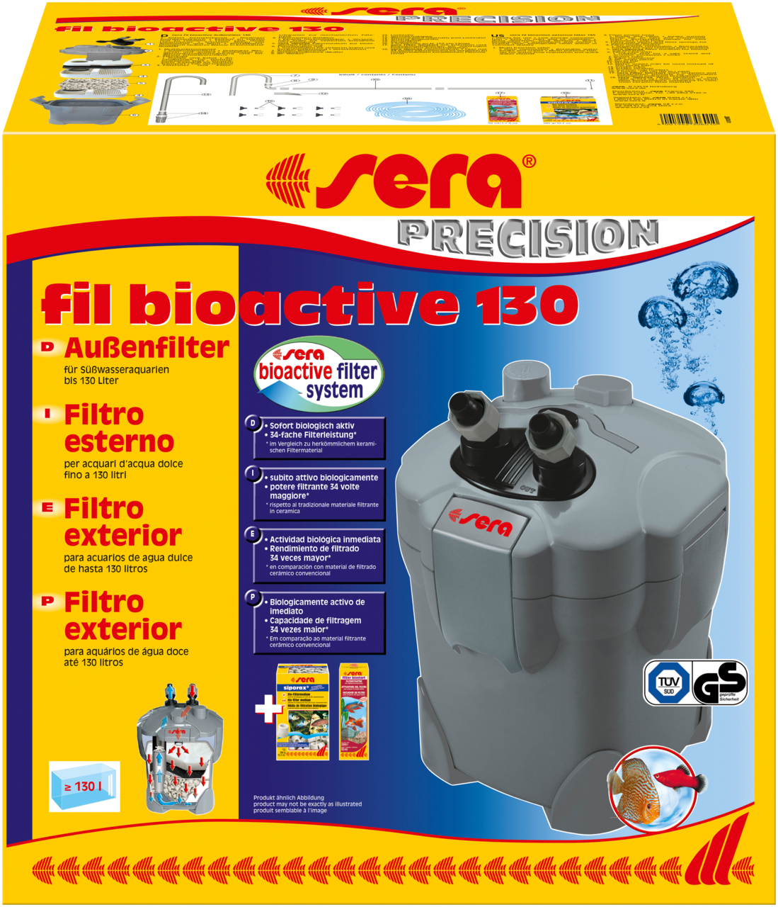 Sera Fil Bioactiv 130 − 300l/h