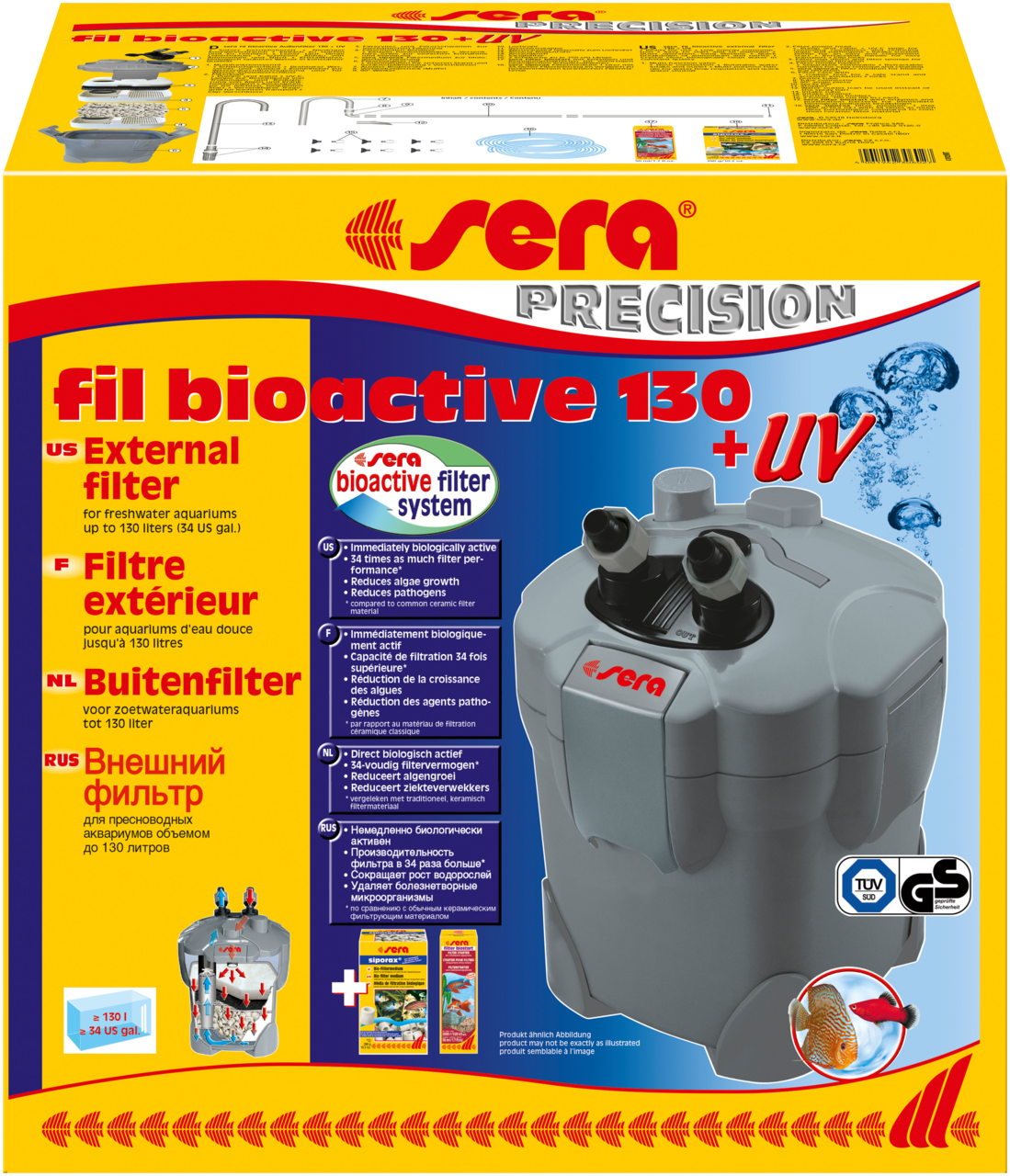 Sera fil BioActive 130 + UV − 300l/h