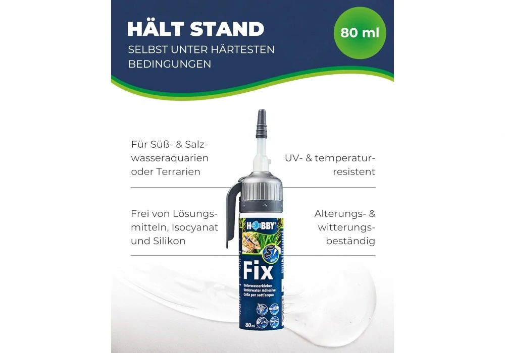 HOBBY Fix Underwater Adhesive 80ml – černé lepidlo na lepení i pod vodou