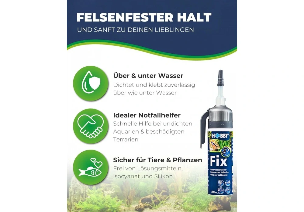 HOBBY Fix Underwater Adhesive 80 ml – transparent lepidlo na lepení i pod vodou